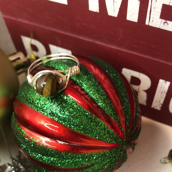 Tigers eye wire wrapped ring size 8.5 - Picture 6 of 6